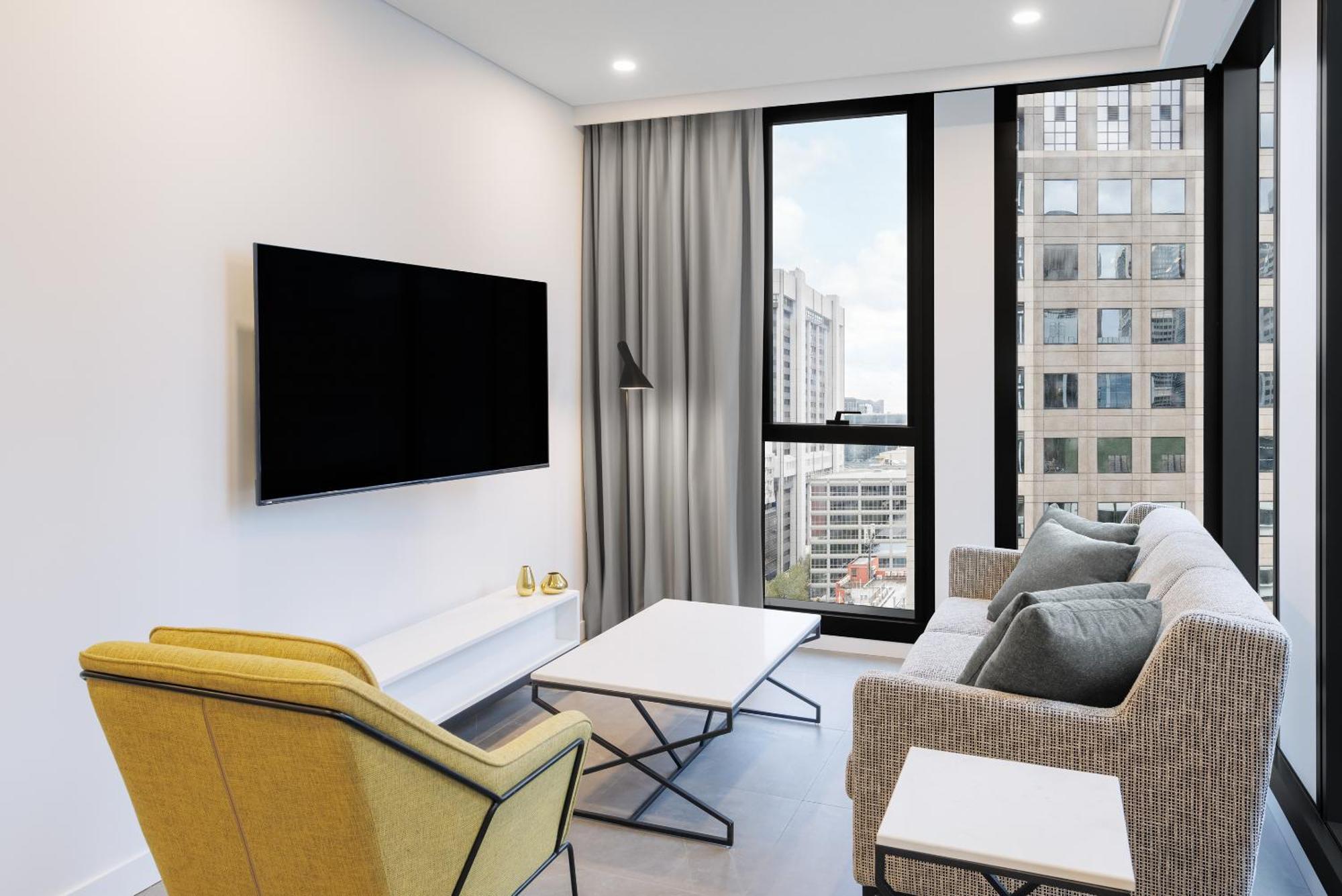 Meriton Suites Melbourne Luaran gambar A living room